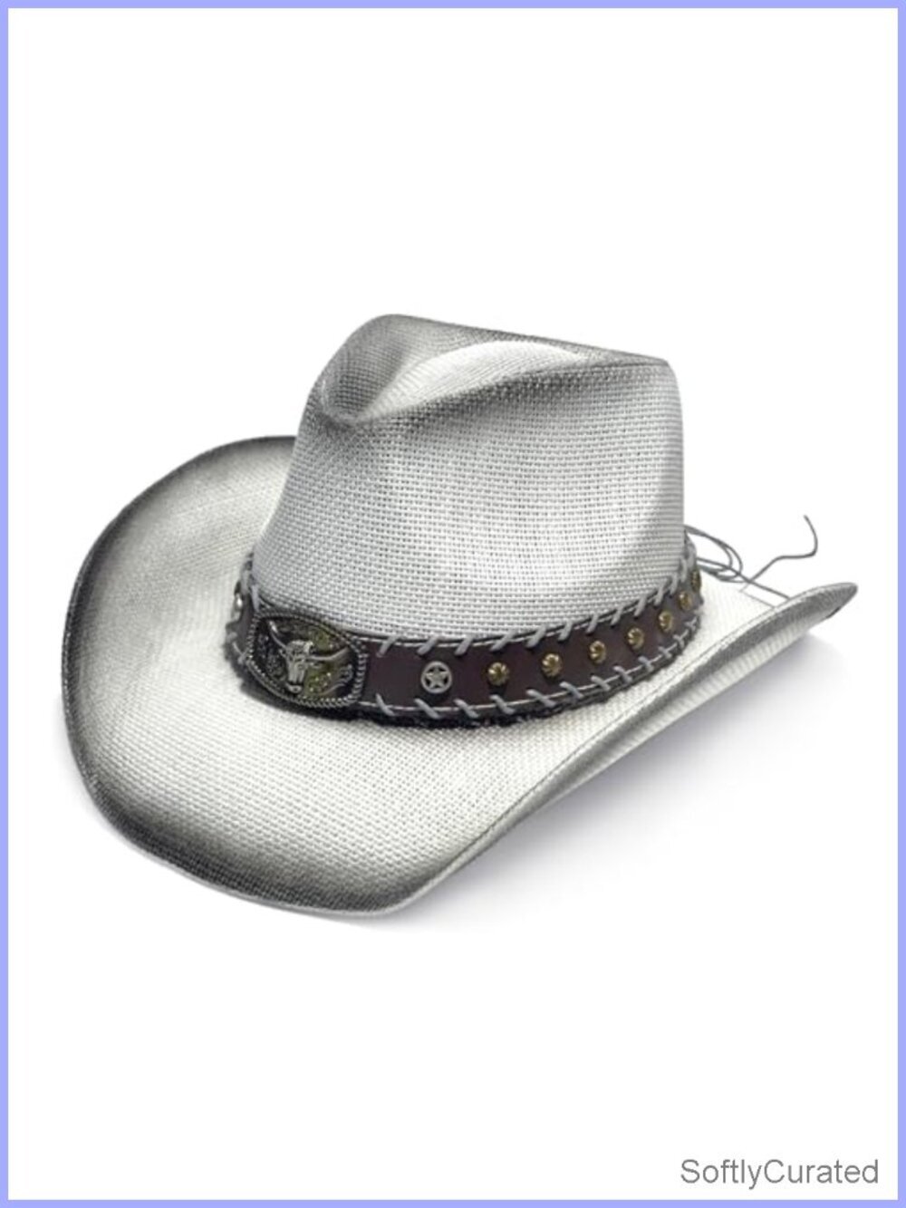 Vintage Western Straw Wide Brim Unisex Sun Hat with Decorative Wooden Bead Band